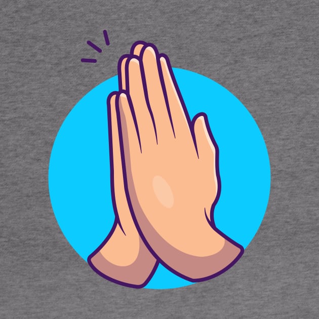 Namaste hand sign gesture cartoon by Catalyst Labs